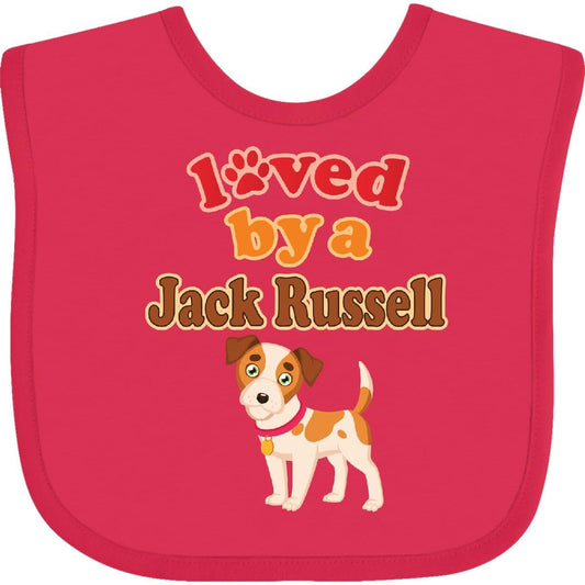 Inktastic Jack Russell Terrier Dog Baby Bib With Puppy Design