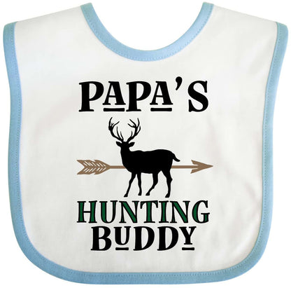 Inktastic Papa's Hunting Buddy Baby Bib