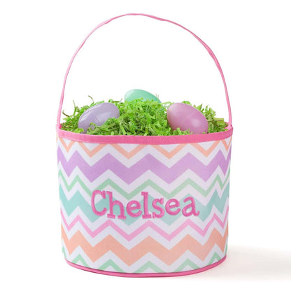 Personalized Planet Chevron Bucket Bag With Custom Name