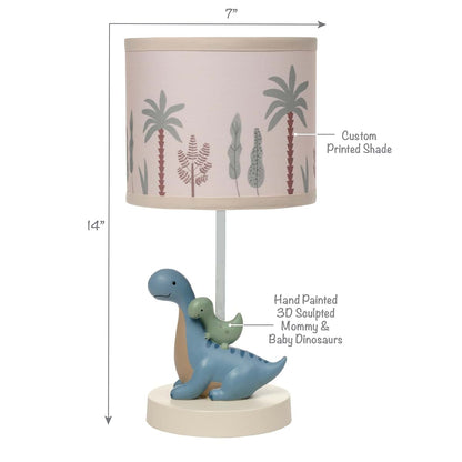 Lambs & Ivy Dino-Might 3D Dinosaur Nursery Lamp with Shade