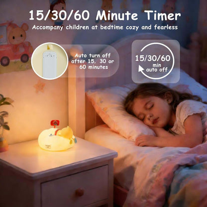 AuroraNiteBeam Duck Night Light for Nursery - 7 Color LED Lamp