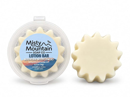 Mountain Wildflowers - Solid Mini Lotion Bar - Made with Natural Oils and Butters by Misty Mountain Soap Co.