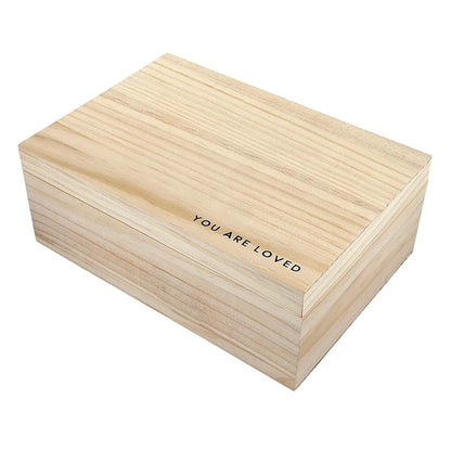 Stephan Baby Keepsake Box Pine Wood Memory Storage Case (photo 4)