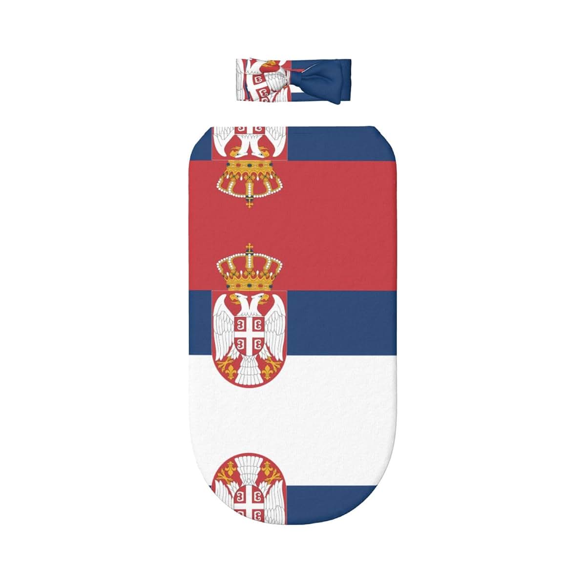 WZYCWB Flag of Serbia Newborn Swaddle Blanket Set, Including Headband, Warm and Comfortable, The Best Gift, a Must-Have