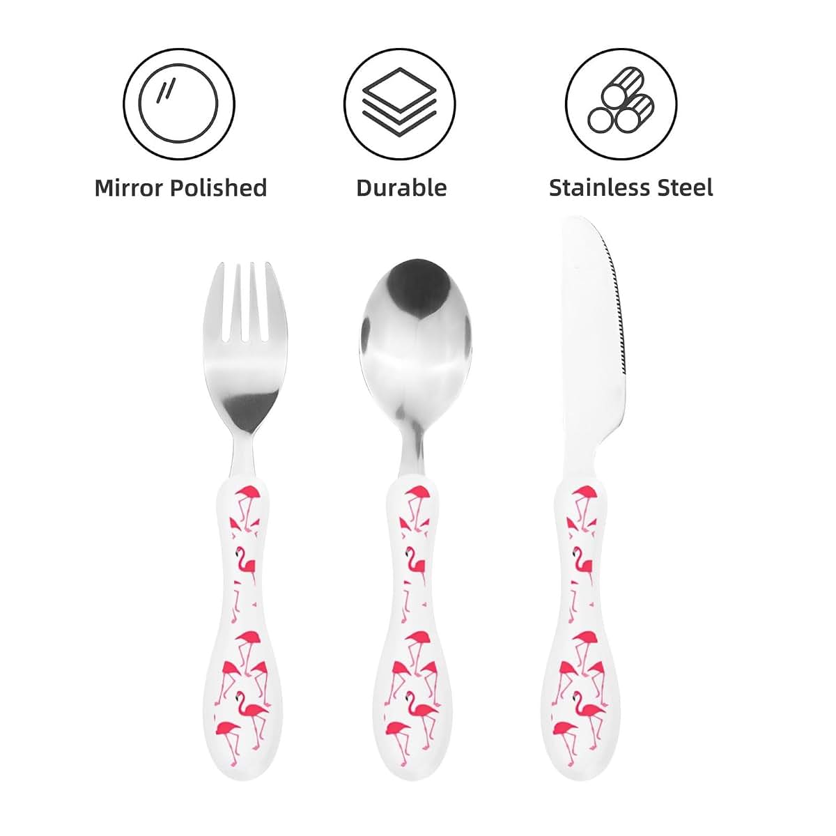 ZhanMg Pink Flamingo Utensil Set