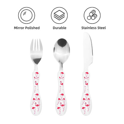 ZhanMg Pink Flamingo Utensil Set