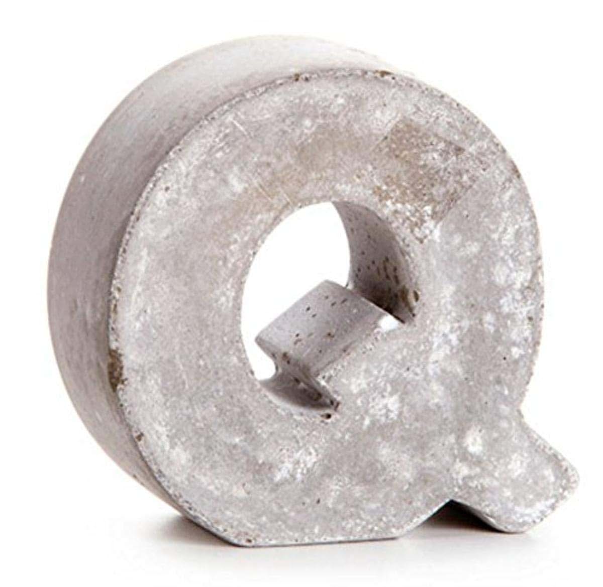 Darice Cement Letter Q for Personalized Decorating