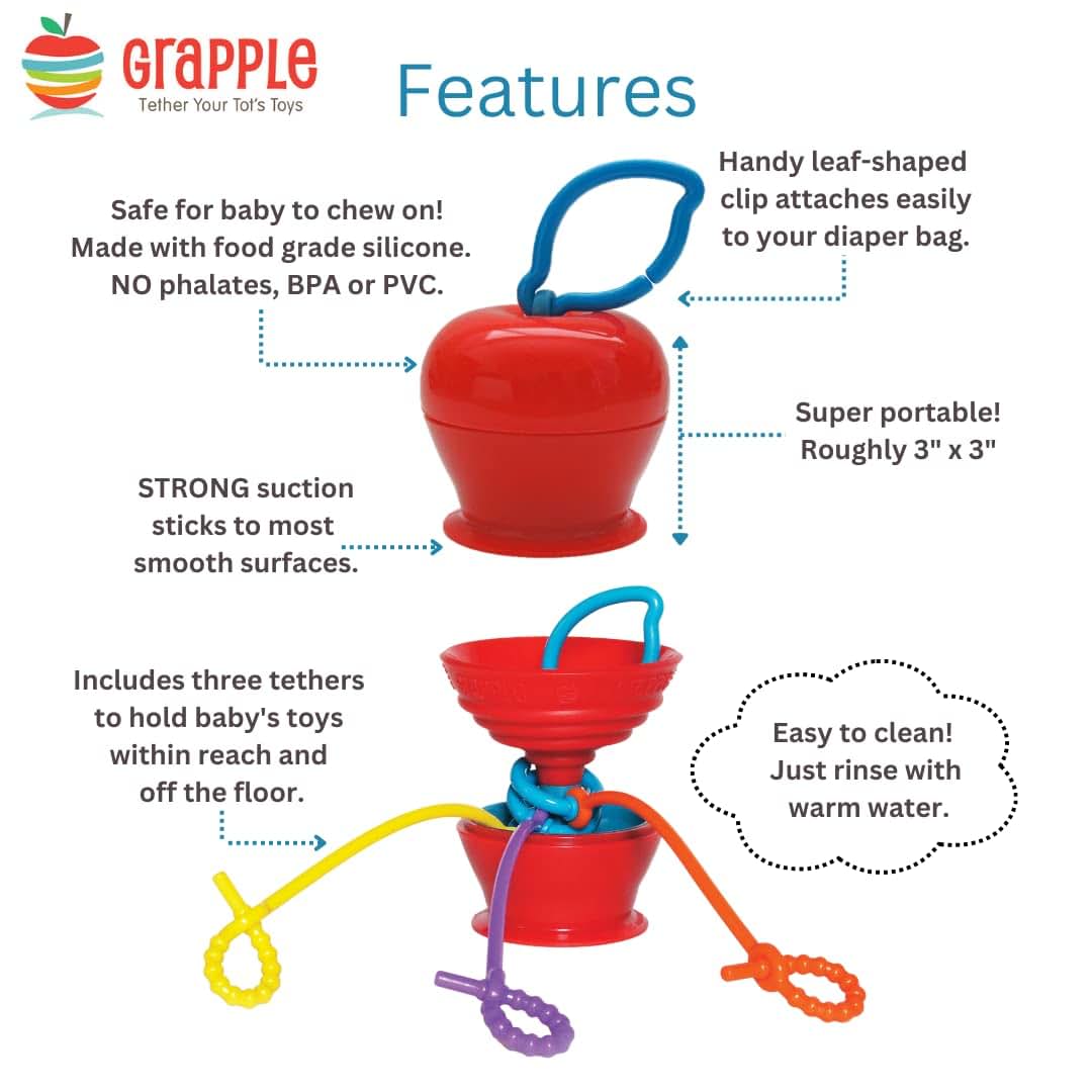 Grapple Suction Toy Holder for High Chair and Stroller (photo 3)