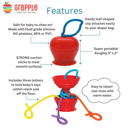 Grapple Suction Toy Holder for High Chair and Stroller (photo 3)