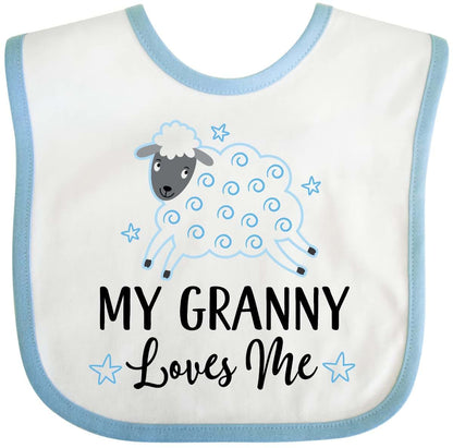 My Granny Loves Me Baby Bib Gift for Boy Grandson