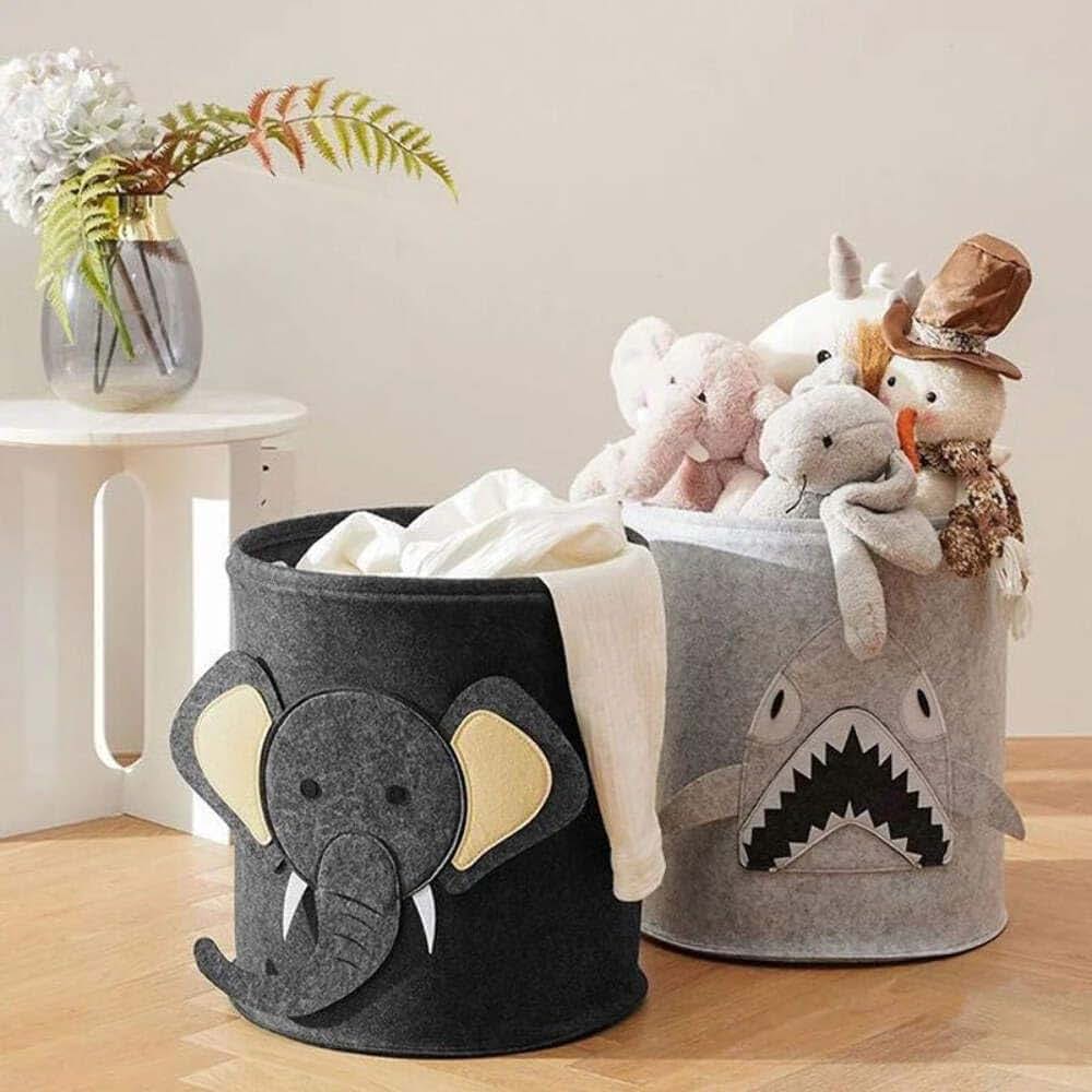 Hemasa large capacity baby toy storage bucket/Large Laundry Hamper Kid Toys Storage Basket Clothes Organizer, Shark, 35 (photo 3)