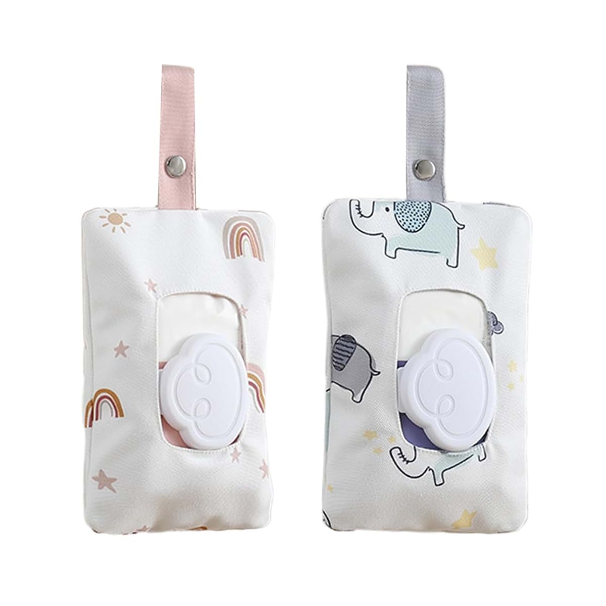 Molkasia Cotton Wipe Holder Reusable Travel Container With Hanging Strap