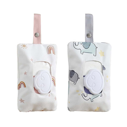 Molkasia Cotton Wipe Holder Reusable Travel Container With Hanging Strap