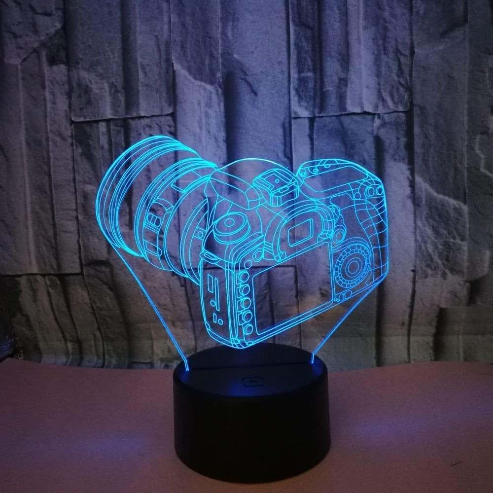 Hpbn8 3d Optical Illusion Night Light With Touch Switch And 7 Color Modes