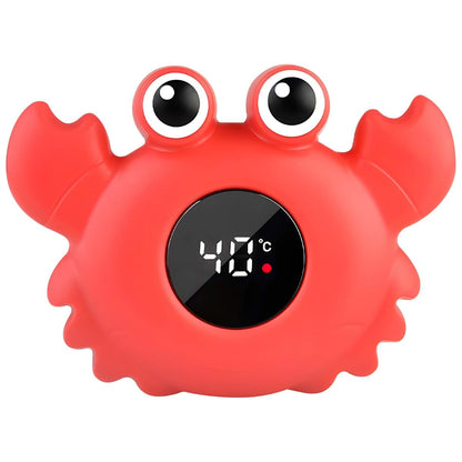 Digital Bath Thermometer for Baby - Red Floating Crab LCD Display