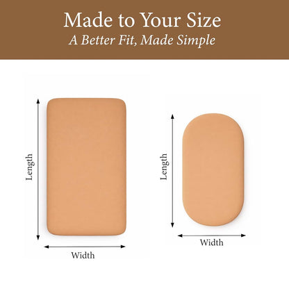 Ababy Custom Size Jersey Cotton Fitted Sheet In Clay (photo 2)