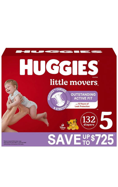 Huggies Little Movers Perfect Fitting Diapers Size 5