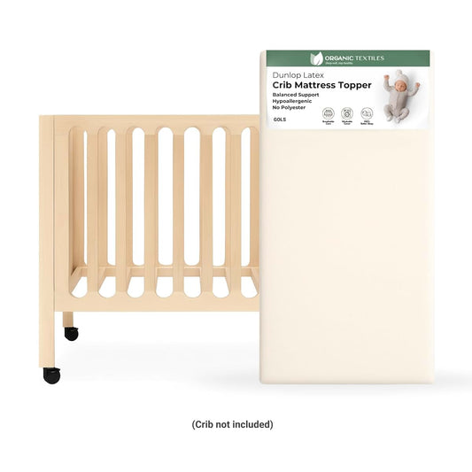 Organic Textiles Organic Baby Latex Mattress Topper With Wool Cover - 2-Inch Mini Sleeper