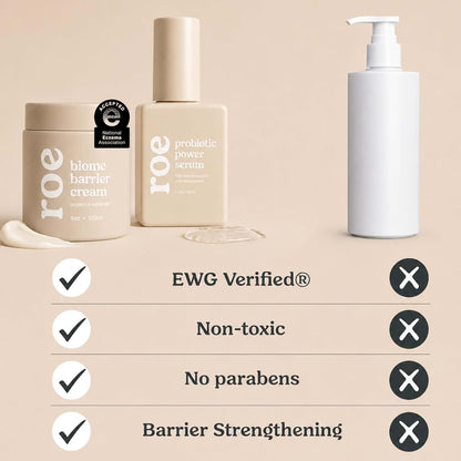 Roe Wellness Baby Cream & Baby Serum Power Pair Biome Barrier | For All Skin & Ages | Hydrating Body, Face, Dry (photo 2)