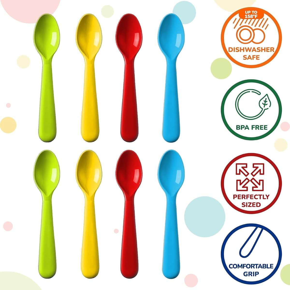 Plaskidy Plastic Toddler Spoons - 16-Piece Set (photo 3)