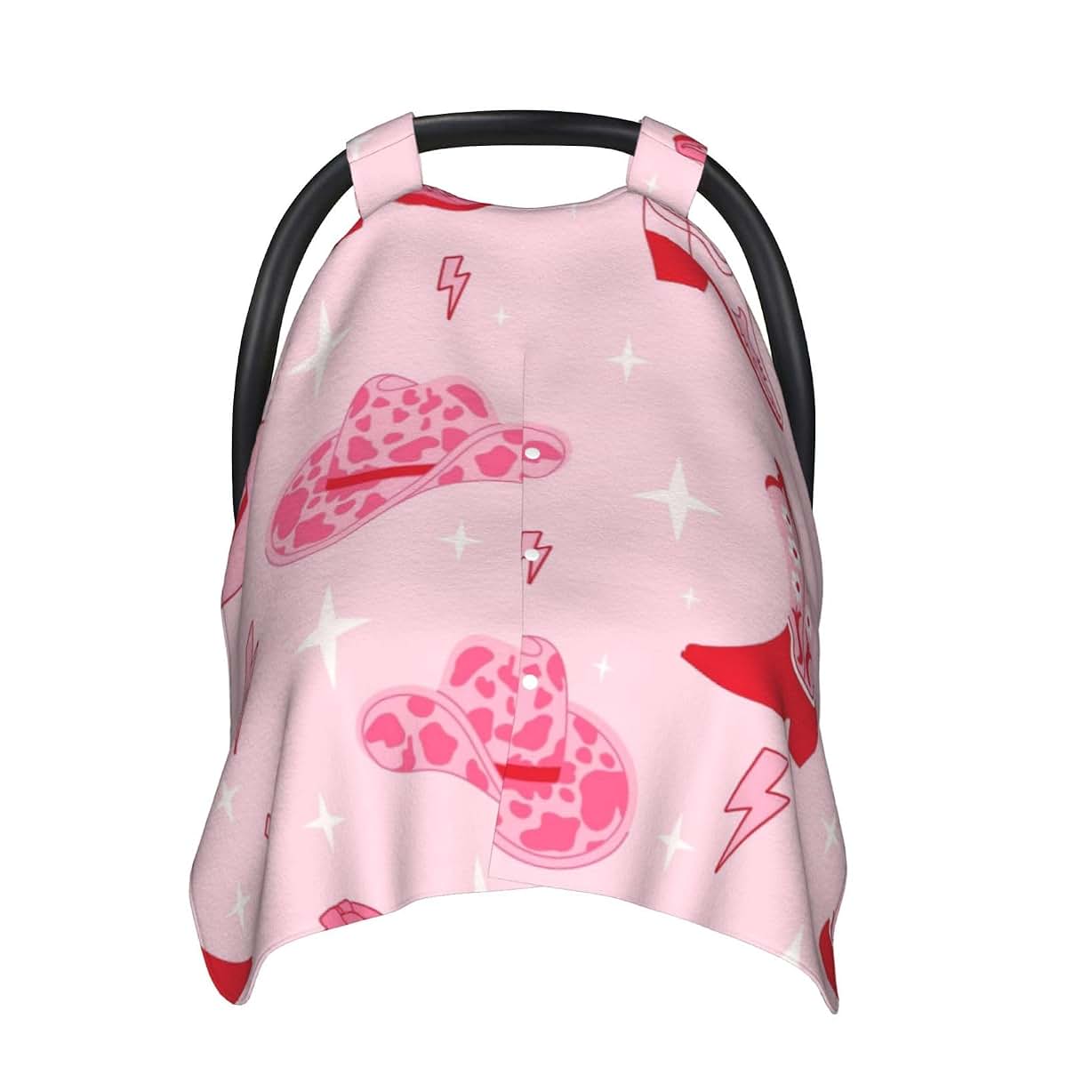 CAYKWVZ Retro Cowgirl Boots Hat Baby Car Seat Canopy Cover Multi Use Shower Gift, Nursing Cover for Mom Nursing Covers (photo 2)