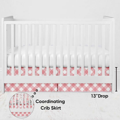 Bacati Watercolor Flowers 10-Piece Crib Bedding Set In Coral And Gray (photo 4)