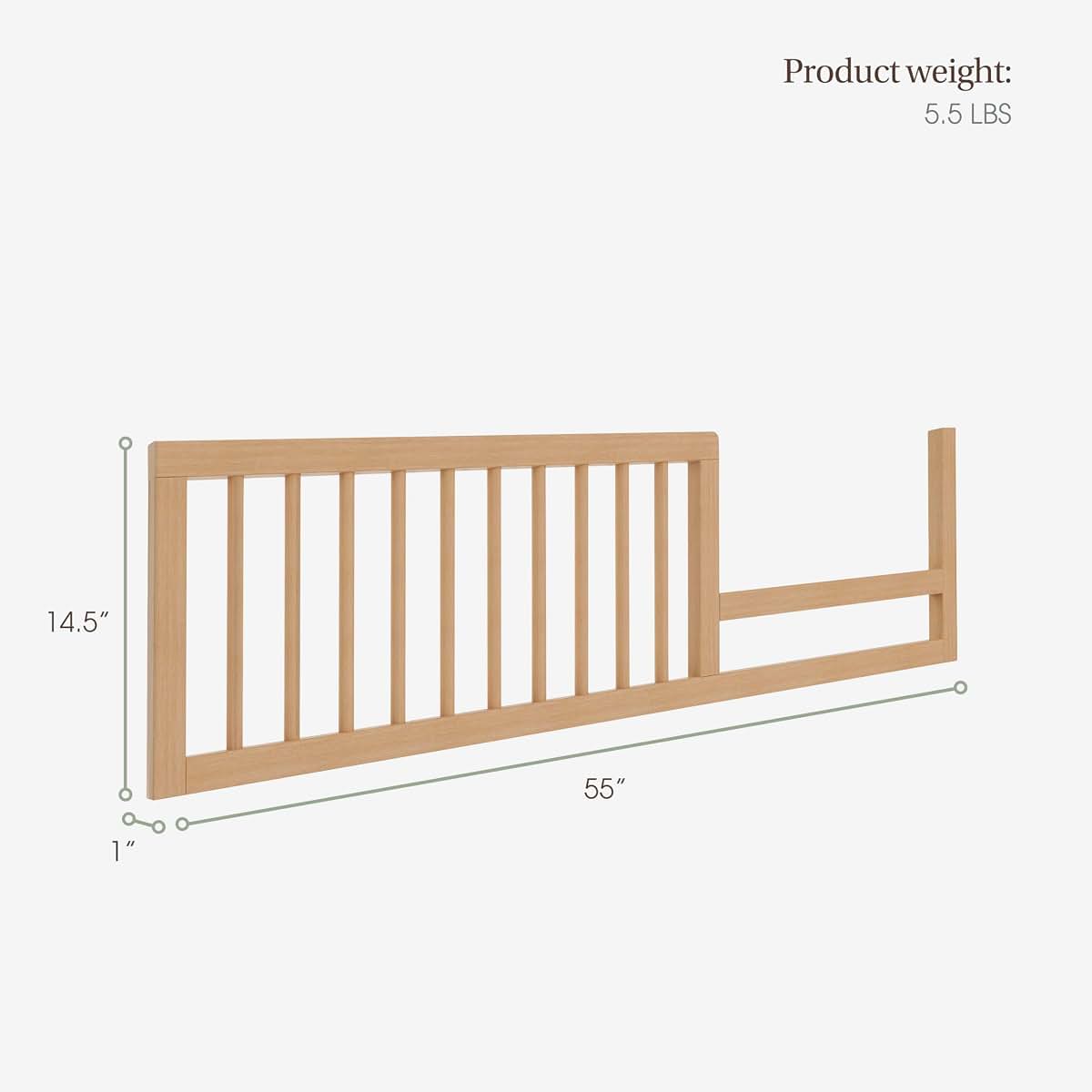 Evolur Cove Toddler Bed Rail Guard Conversion Kit, Natural Oak (photo 3)