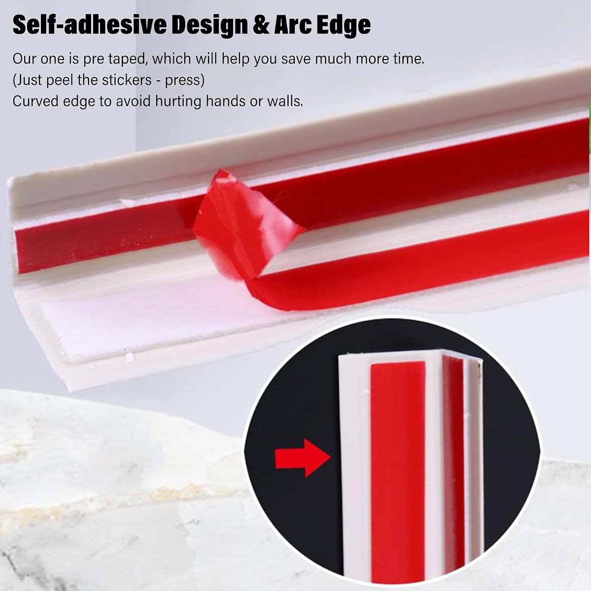 sdneNest Corner Guards Self Adhesive 2 Inch Wide Window Ledge Edging Trim