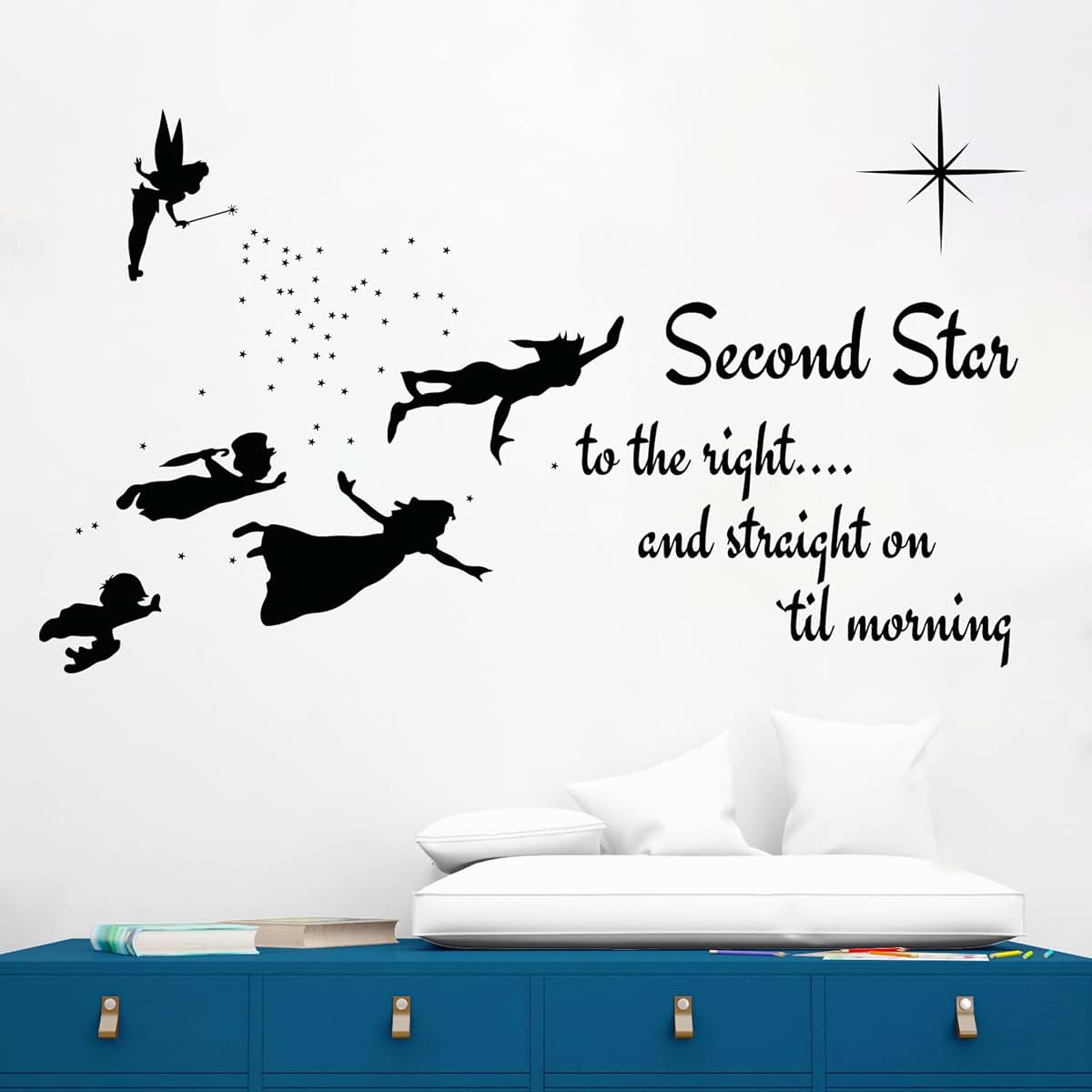 E-Graphic Design Inc Peter Pan Quote Wall Decor And Tinker Bell Wall Decal