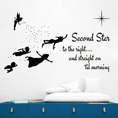 E-Graphic Design Inc Peter Pan Quote Wall Decor And Tinker Bell Wall Decal