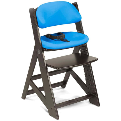 Keekaroo Kids Chair with Comfort Cushions, Espresso and Aqua