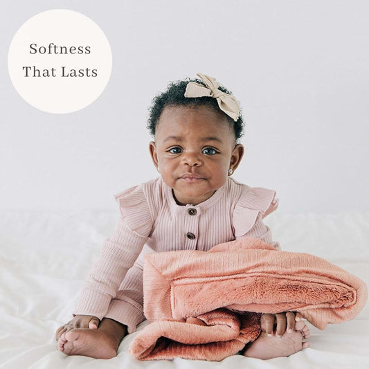 Saranoni Luxury Security Blanket Plush Baby Blanket Eucalyptus Mini