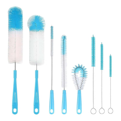 KELINFONG 8 Pack Bottle Brush Cleaner, 16" Long Handle Stainless Steel Bottle Cleaner Brush,5 in 1 Bottle Cleaning