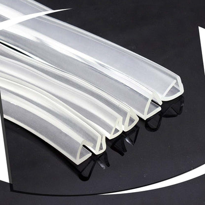 GMCPM Rubber Clear Edge Trim U-Shape Channel Edge Trim Scratch-Proof Edge Protector Countertop Edge Banding Fit for