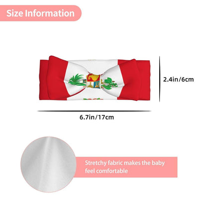 Yuangjhop Flag Of Peru Baby Bow Headband (photo 3)
