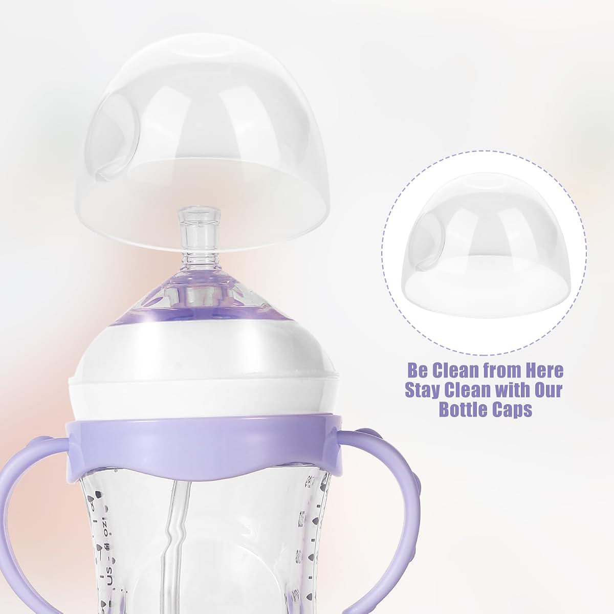 BabyOneStop 4-Pack Replacement Bottle Caps for Avent Natural Bottles 4oz & 9oz