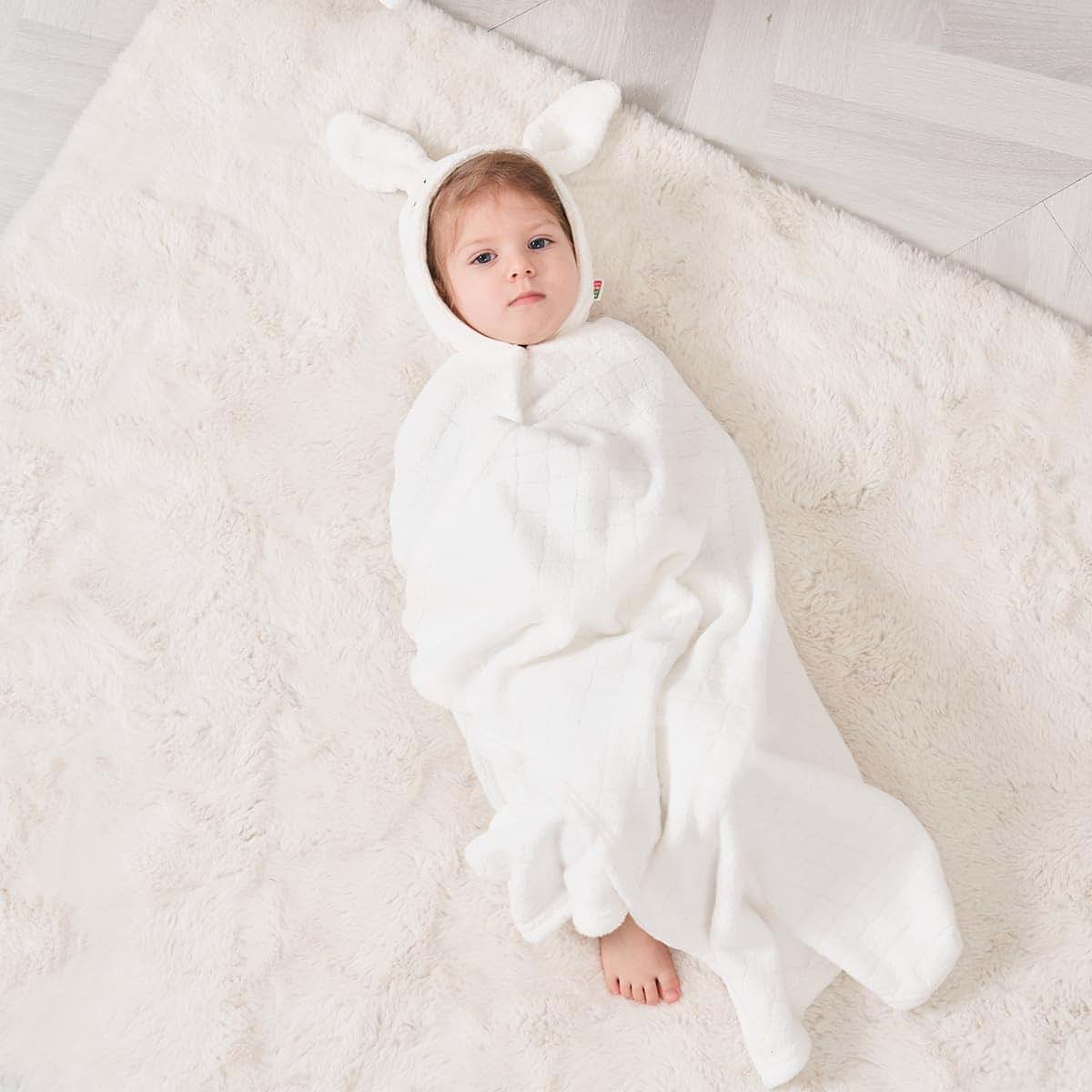 FUBANRAY Toddler Towels with Hood Kids Hooded Bath Towel Baby Hooded Towel for Toddlers 0-5 Years, 2-Pack Absorbent