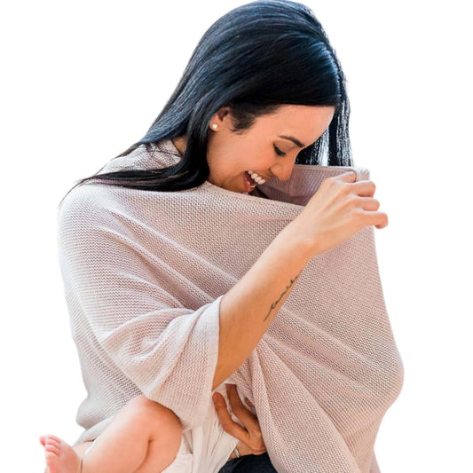 Mommee Bee Nursing Cover in Beige, One Size