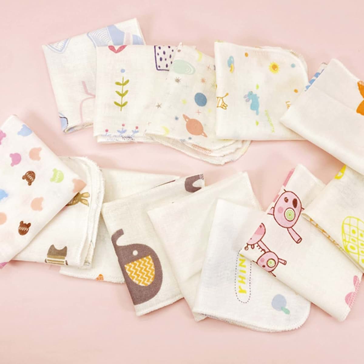 Caralin 10Pcs Baby Washcloth Set In Double Layer Gauze (photo 3)