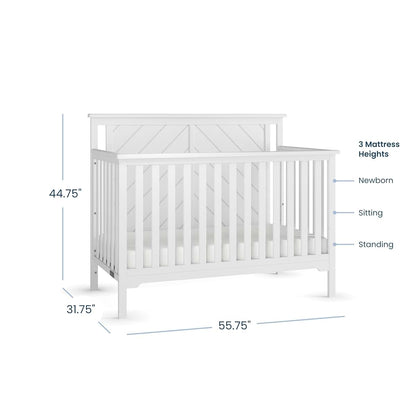 Child Craft Hampton Flat Top 4-in-1 Convertible Crib