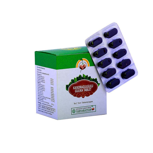 Kaisoragulgulu Gulika Tablet 100 Nos Vaidyaratnam Products | Ayurvedic Products