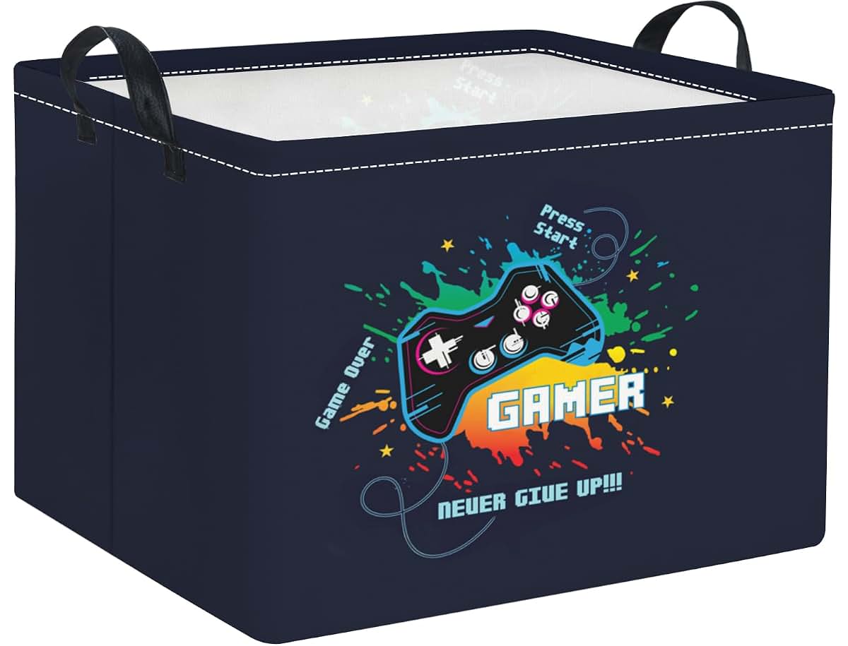 TIBAOLOVER Rectangular Baby Storage Basket, Game Pattern
