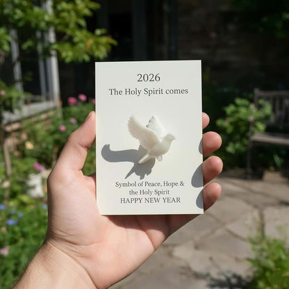 WOZUN Sacred Doves Figurine Embraces Card Set White Doves Sculpture