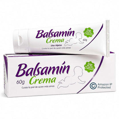Balsamin Baby Diaper Rash Cream with Zinc Oxide, Daily Barrier Cream for Sensitive Skin, 60g