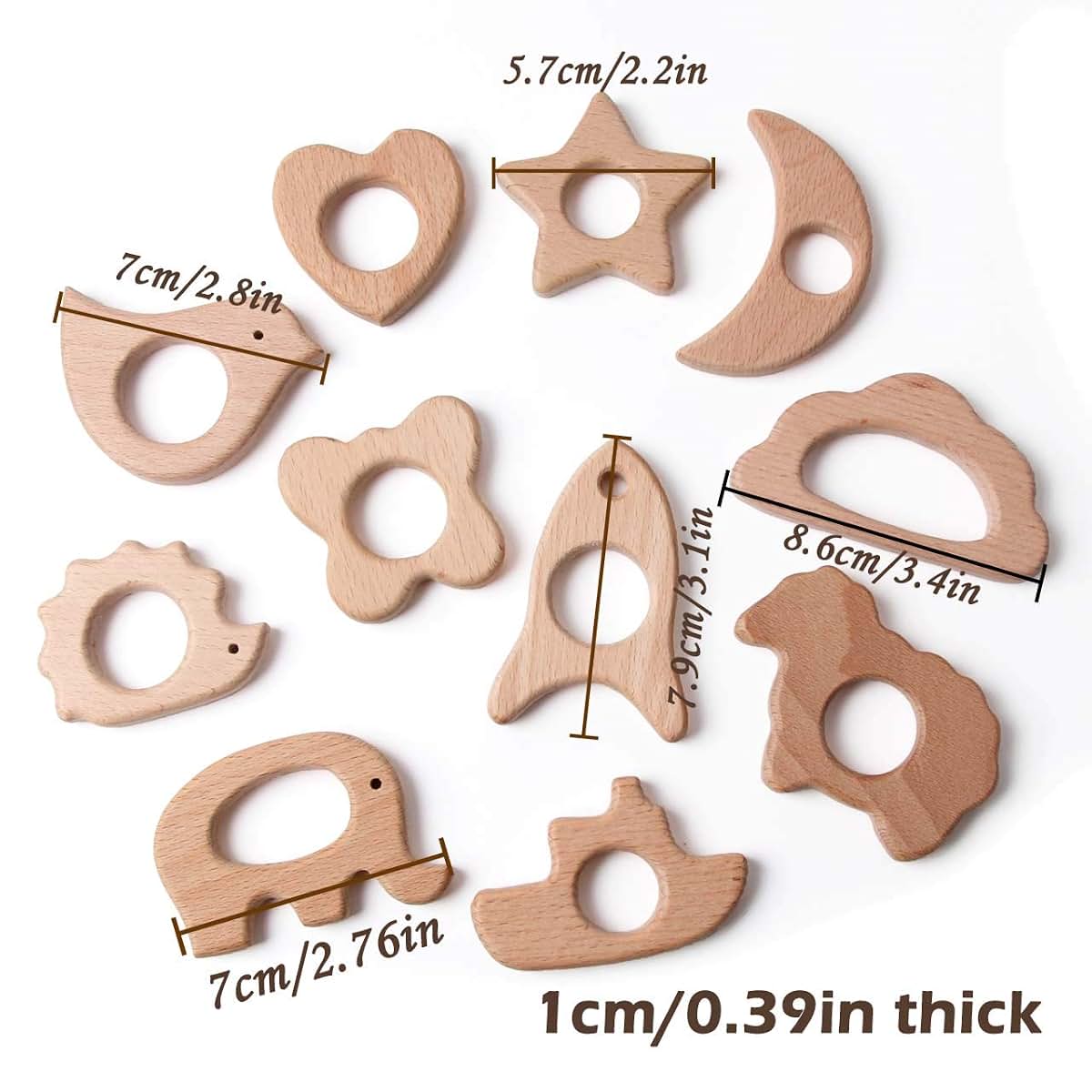 Hi Baby Moment Wood Teethers For Babies - DIY Necklace And Bangles