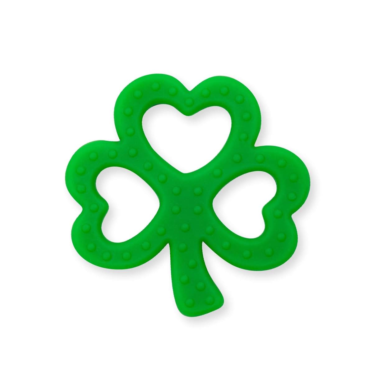 Clover Designs Irish Baby Teething Toy - Shamrock Teether & Pacifier Clip (photo 4)