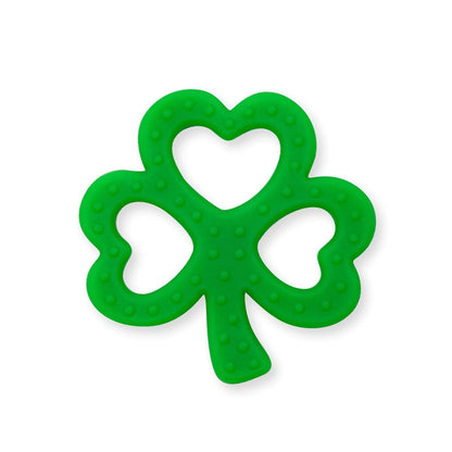 Clover Designs Irish Baby Teething Toy - Shamrock Teether & Pacifier Clip (photo 4)