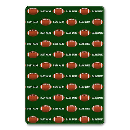 NICTIMEID Custom American Football Blanket for Boys Personalized with Baby Name - Sherpa Fleece Blanket Newborn Gift (photo 2)