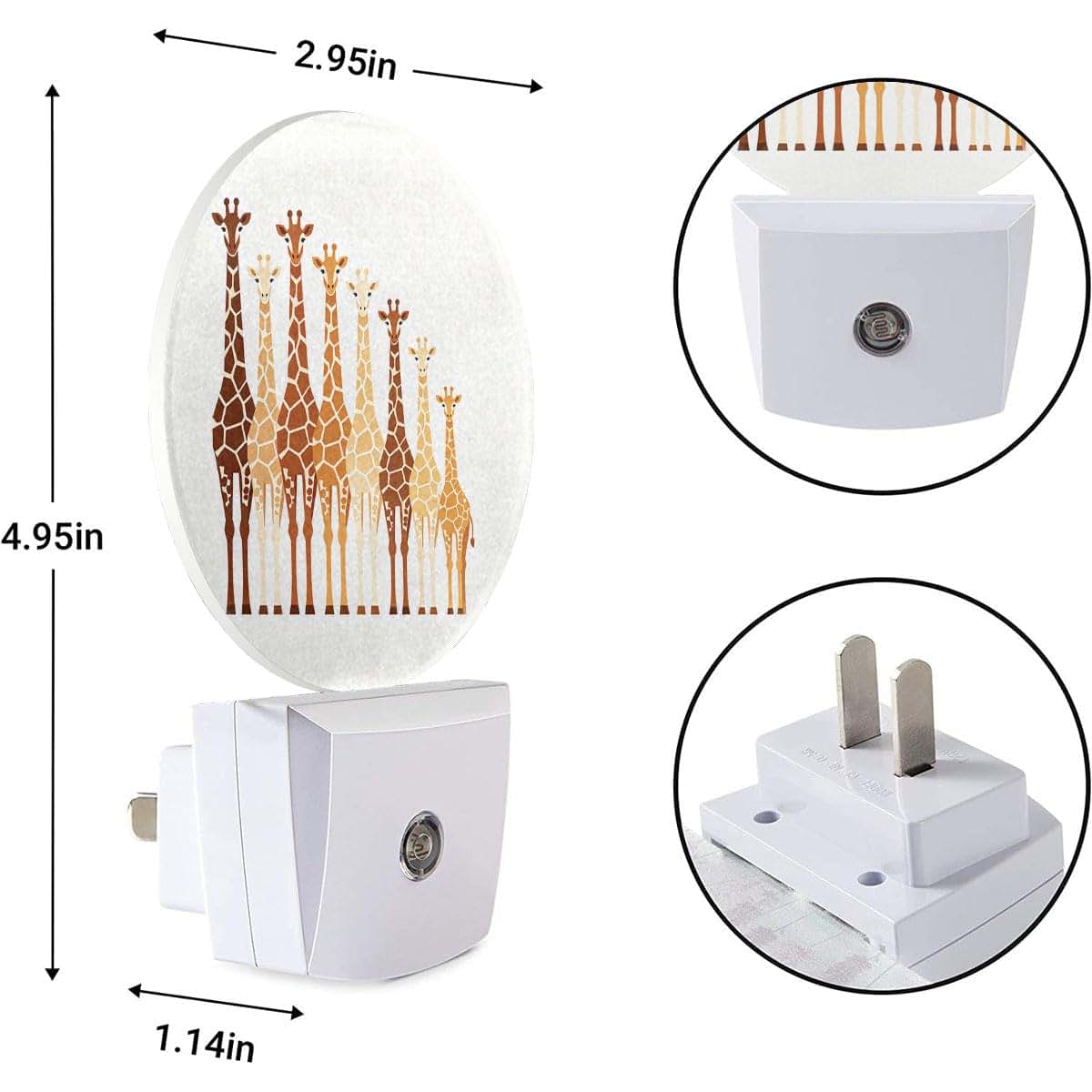 EKOBLA Giraffe Night Light Plug In Nightlight with Dusk to Dawn Sensor (photo 3)