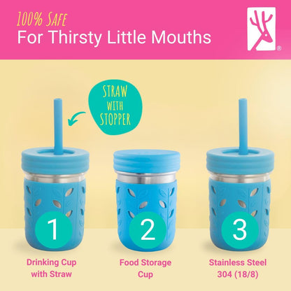Elk and Friends Stainless Steel Kids Drinking Cups 10oz